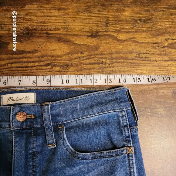 Madewell Jeans 27 Skinny 10" High Rise Leavitt Wash M6234 Tummy Control Stretch - Picture 8 of 13